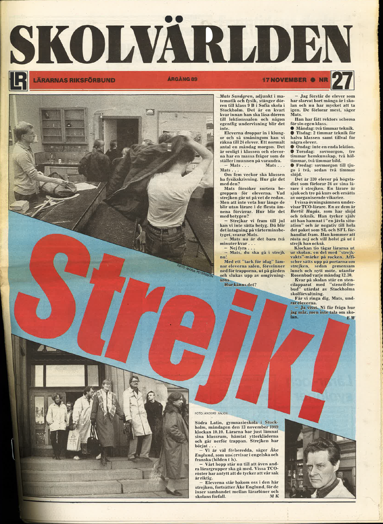 Skolvärlden nr 27 1989.